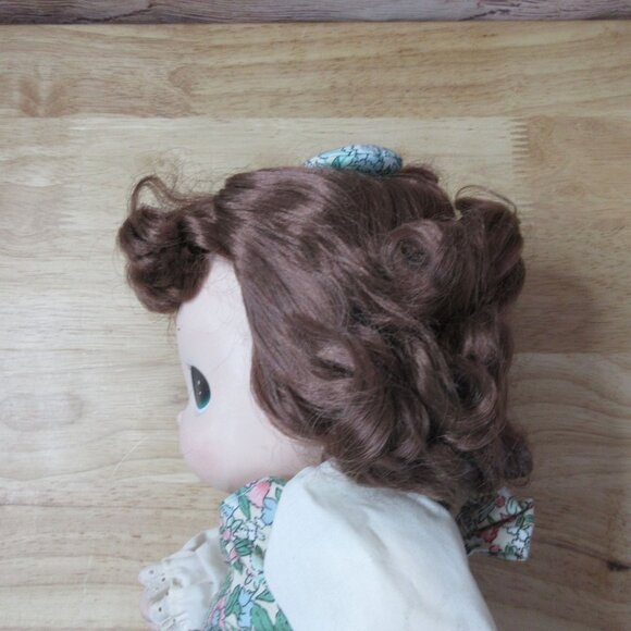 Precious Moments 16" Doll - Green Floral Dress Pink Shoes - Picture 5 of 6